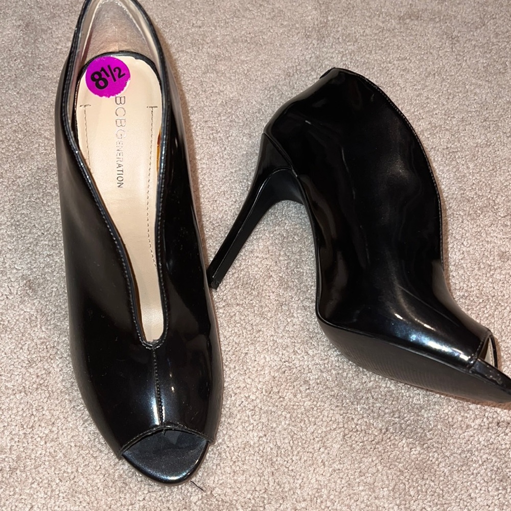 BCBG generation deep cut peep toe ankle bootie